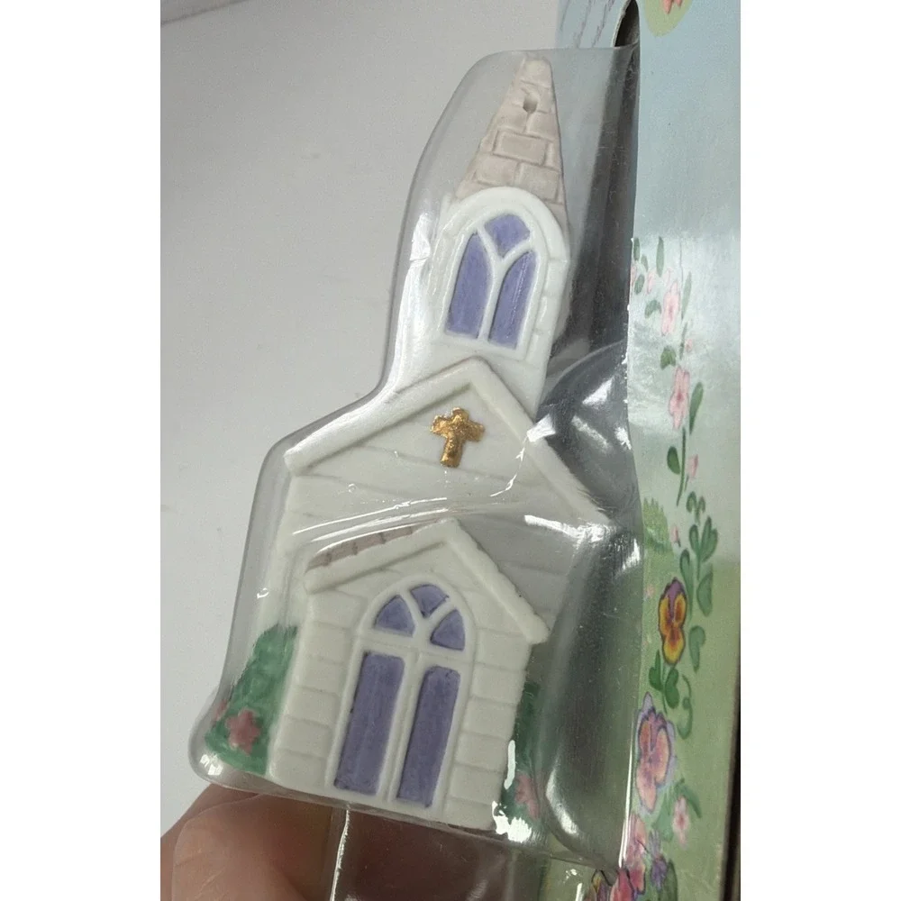 Vintage Church Rectory Steeple Hallmark Village Novelty Salt and Pepper Shakers
